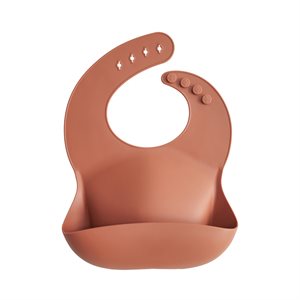 Mushie Silicone Bib - Clay